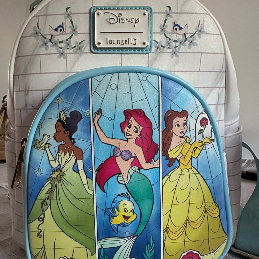Loungefly Disney Princess Backpack - White and Blue